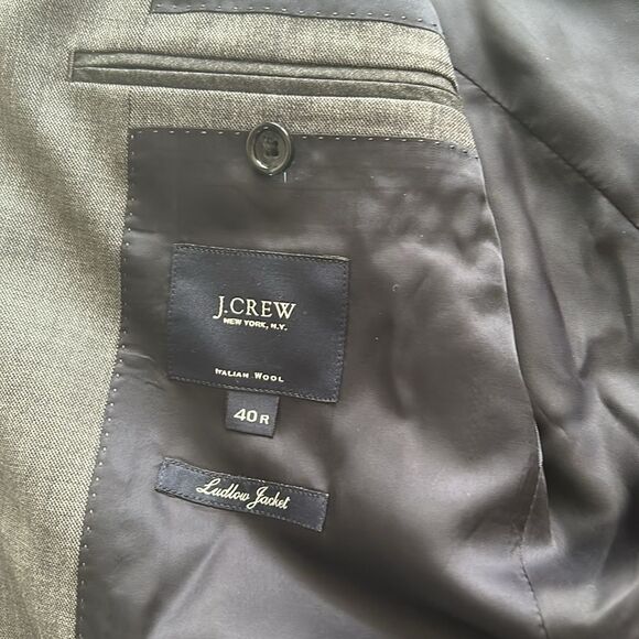 J. Crew Ludlow Slim Fit Suit Jacket in Gray, Size 40R, NWOT - Picture 9 of 12